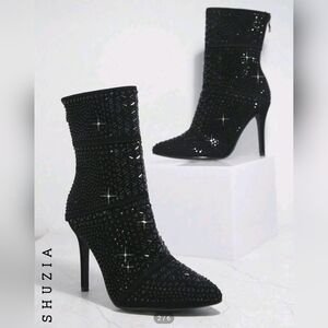 Shein rhinestone boots size 10